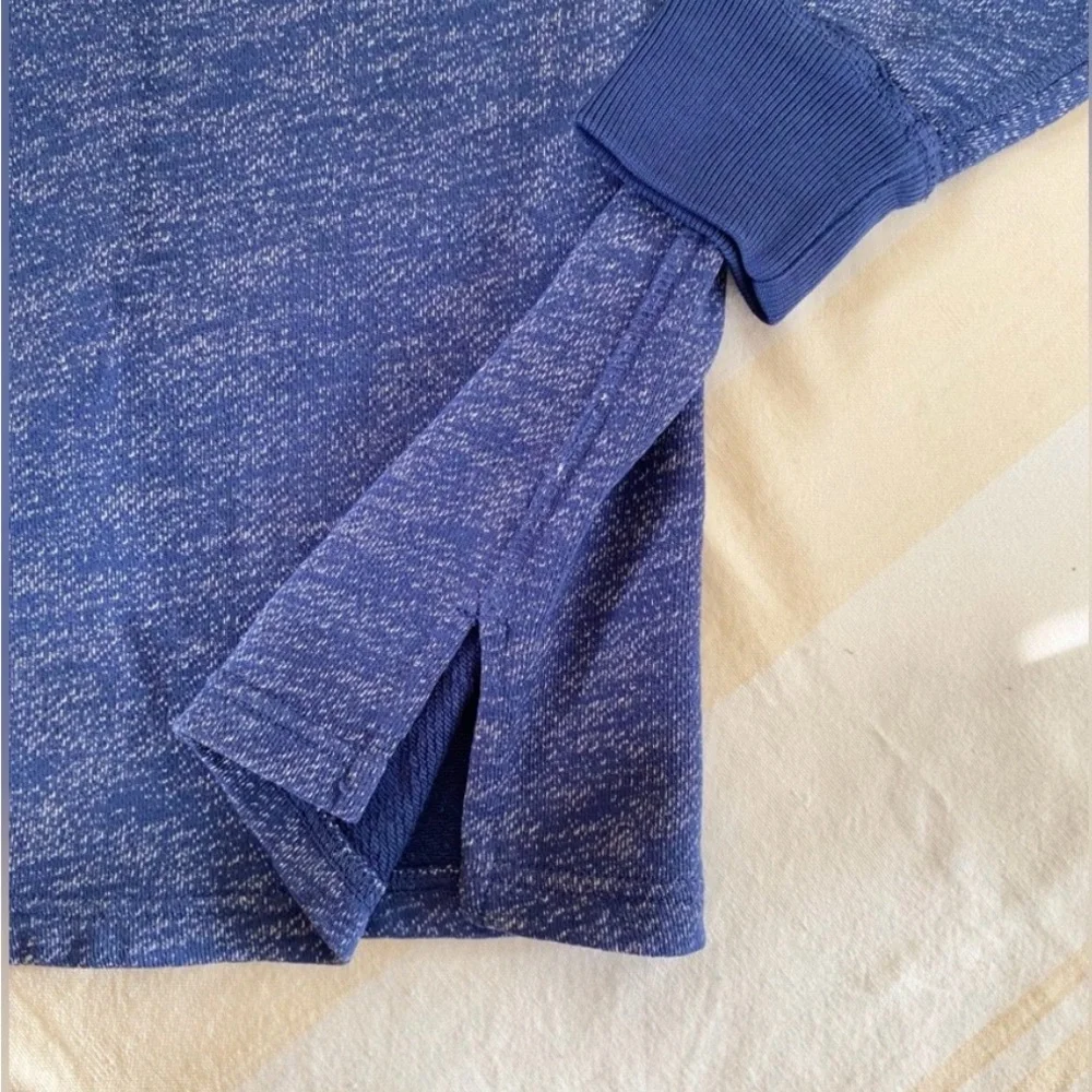 J Crew French Terry Blue Sweatshirt EUC Sz XXS Loungewear Athleisure